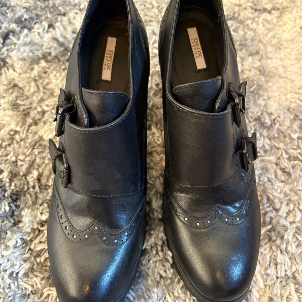 Geox Black Heeled Boots for Women